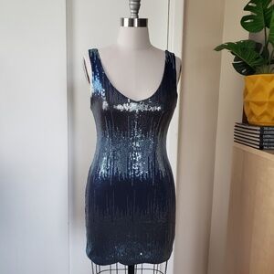 Sequins Blue Ombre Dress NEW!